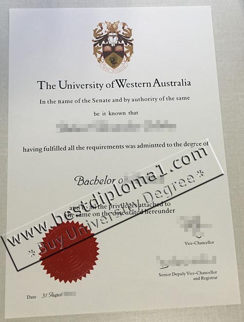 duplicate University of Western Australia diploma