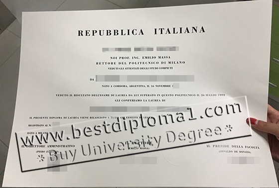 Politecnico di Milano premium degree