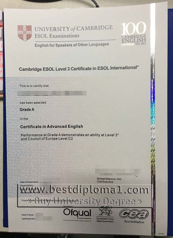 buy ESOL certificate