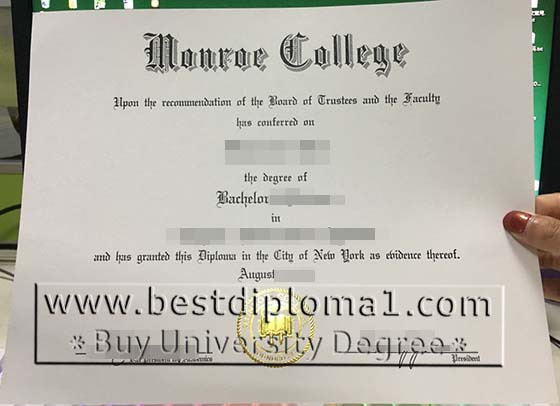 Monroe College duplicate degree
