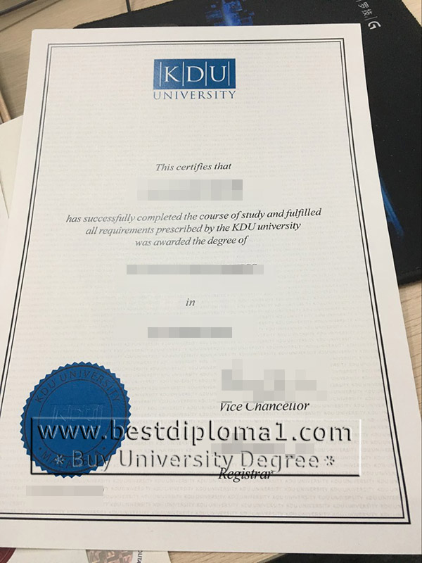 buy a KDU diploma certificate