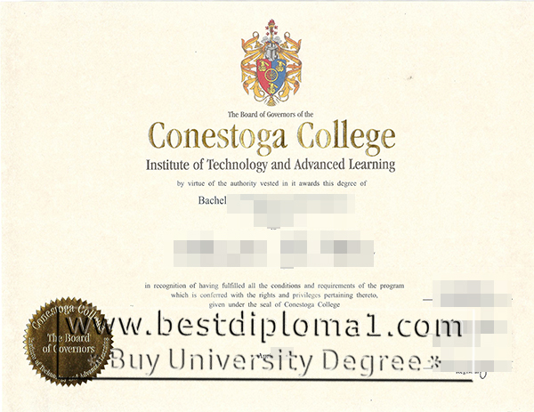 duplicate Conestoga College diploma