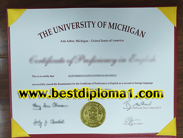University of Michigan  diploma