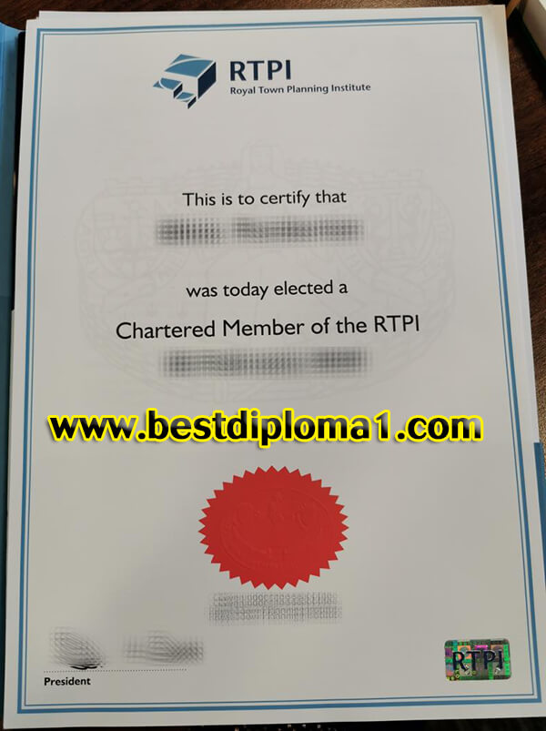 RTPI certificate