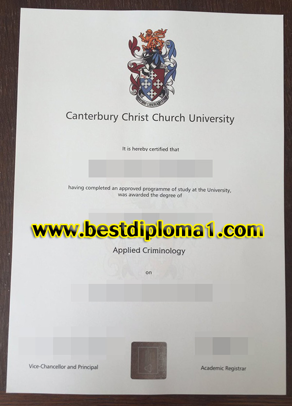 Canterbury Christ Church University  Certificate