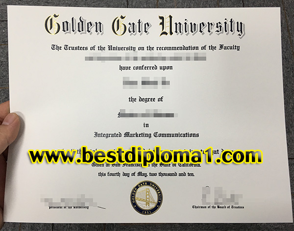  Golden Gate University Diploma, 