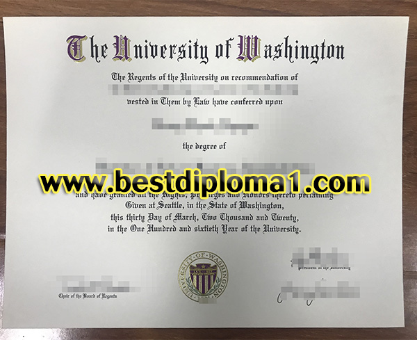 duplicate University of Washington diploma
