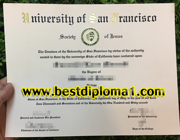  duplicate University of San Francisco Diploma