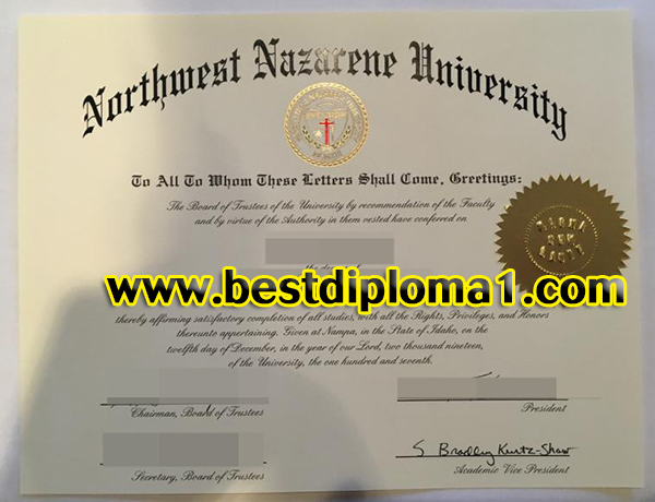 duplicate Northwest Nazarene University degree