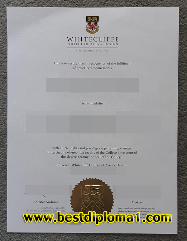 premium Whitecliffe College of Arts and Design degree