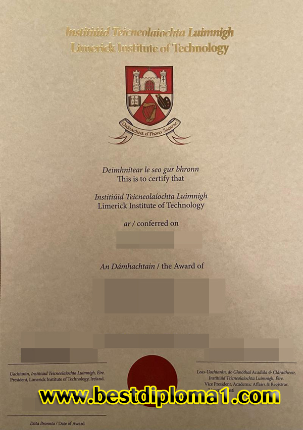premium Limerick Institute of Technology certificate