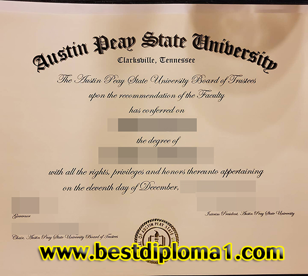duplicate Austin Peay State University diploma