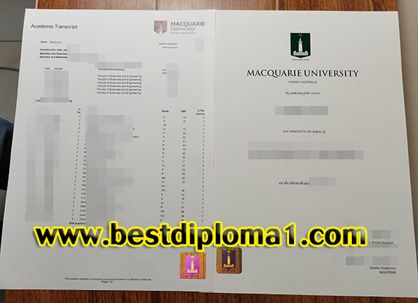 duplicate Macquarie University degree and transcript