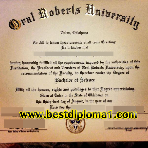 duplicate Oral Roberts University diploma