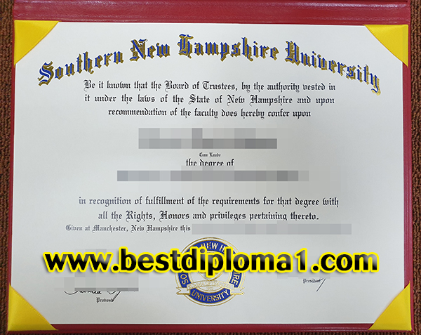 copy Southern New Hampshire University diploma
