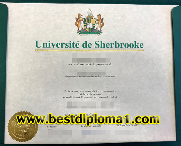 duplicate Université de Sherbrooke certificate 