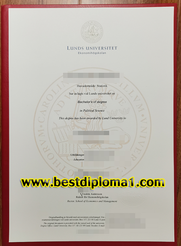  Lund University certificate