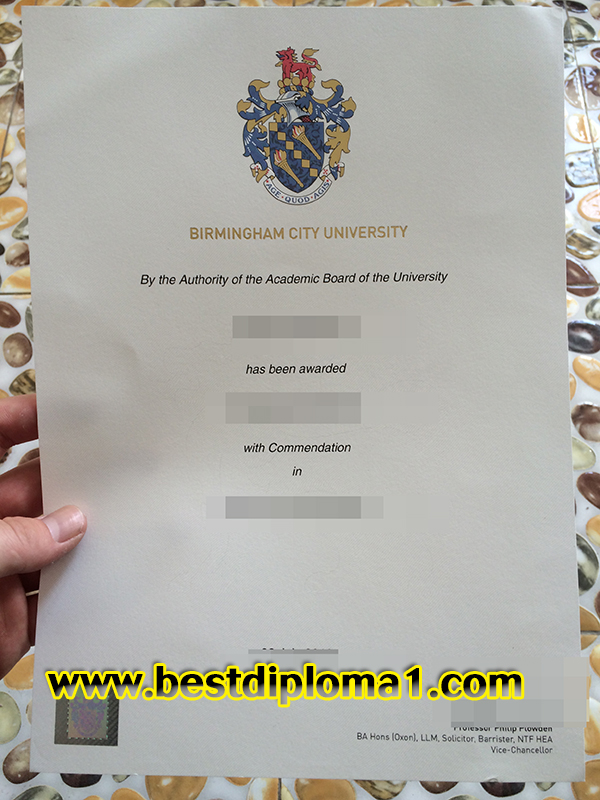 Birmingham City University degree of master