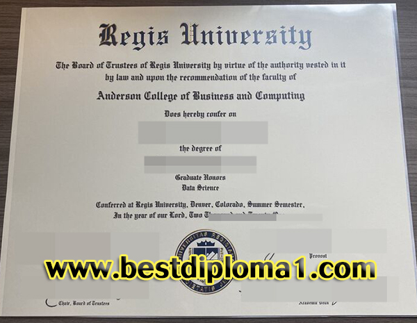  copy Regis University diploma