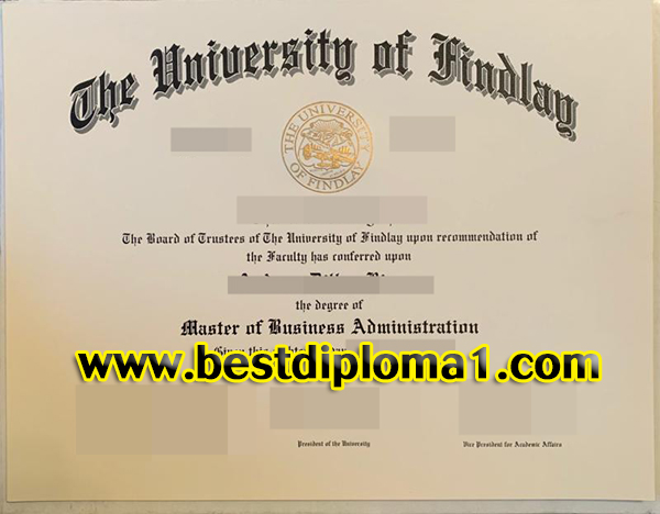 copy University of Findlay diploma