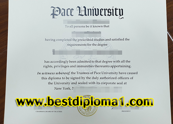  copy Pace University certificate