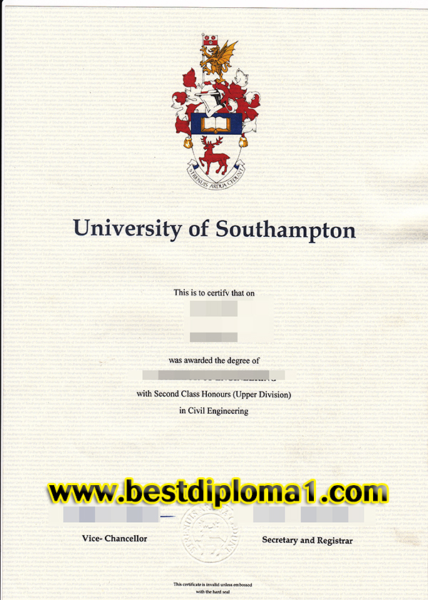 premium University of Southampton diploma