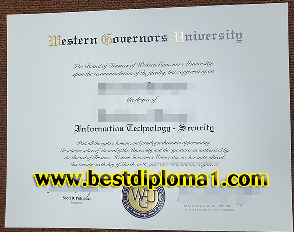 copy Western Governors University Diploma