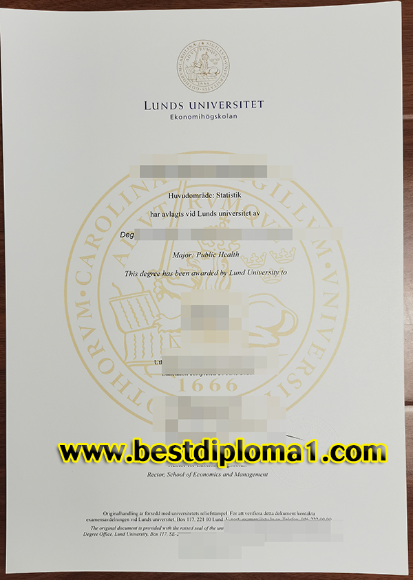 premium Lund University certificate