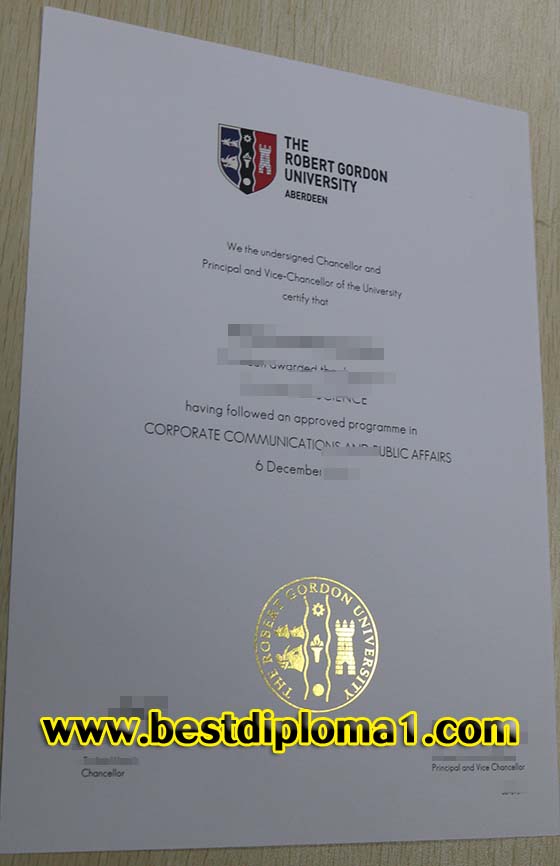 The Robert Gordon University diploma