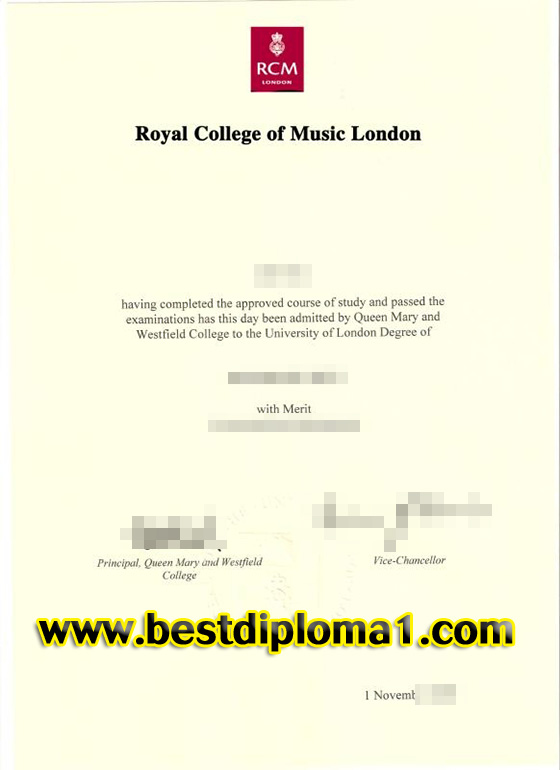 Royal College of Music London(RCM) diploma