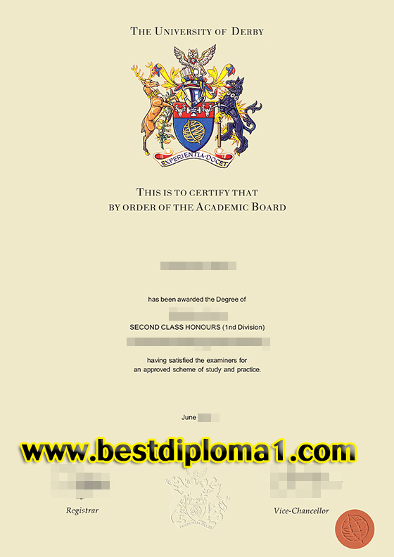 The University of  Derby premium diploma