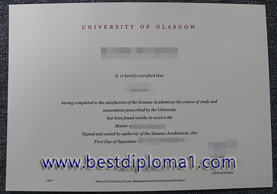 Where to buy University of Glasgow certificate