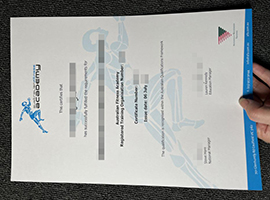 fake Australian Fitness Academy Certificate-1